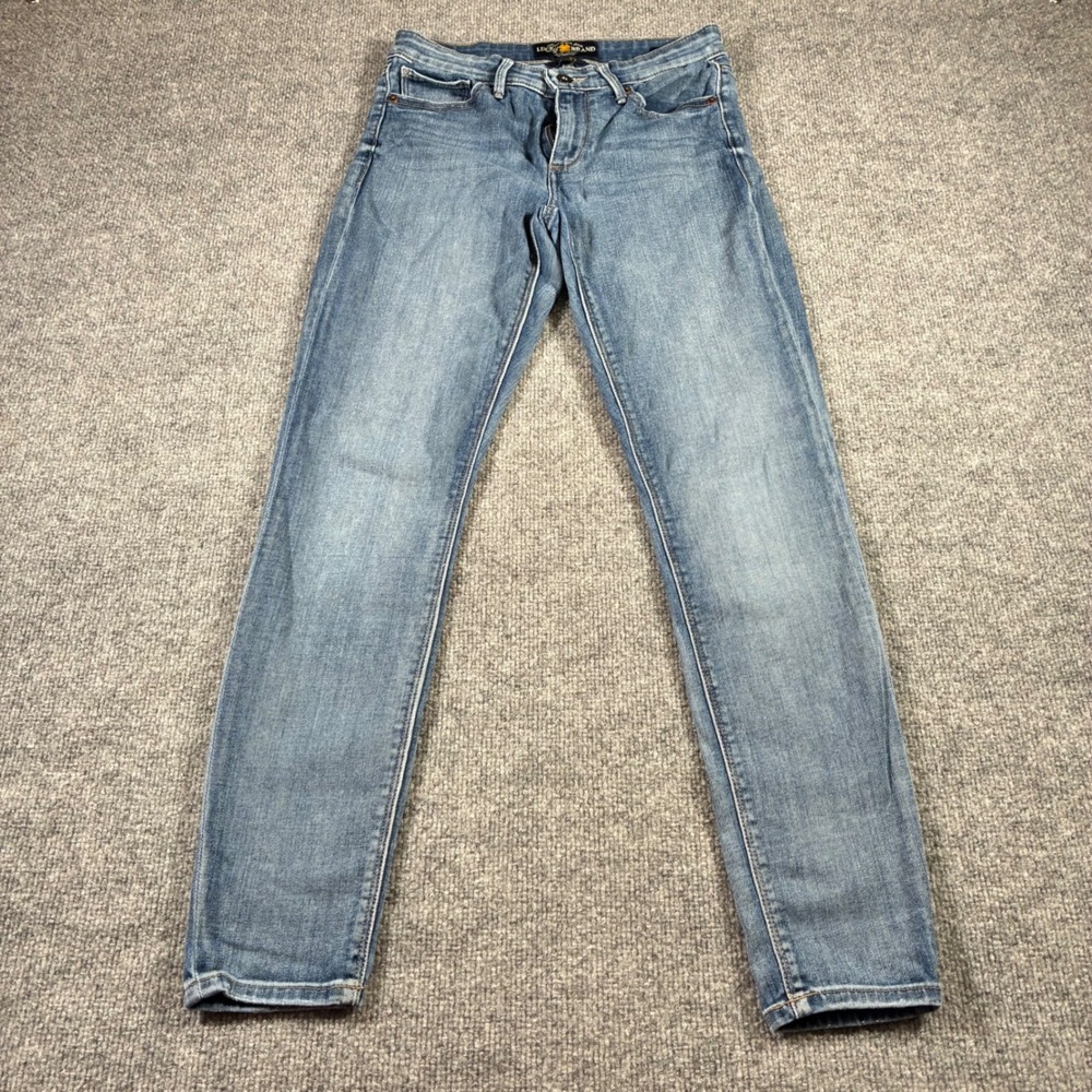 Lucky Brand Ava Skinny Jeans Womens 4/27 Blue Mid Rise Stretch Denim 29in